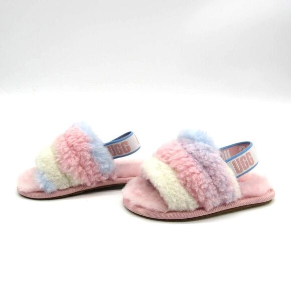 UGG Girl’s Fluff Yeah Slipper Slide Cali Collage in Multi Sz 7 - Picture 3 of 8